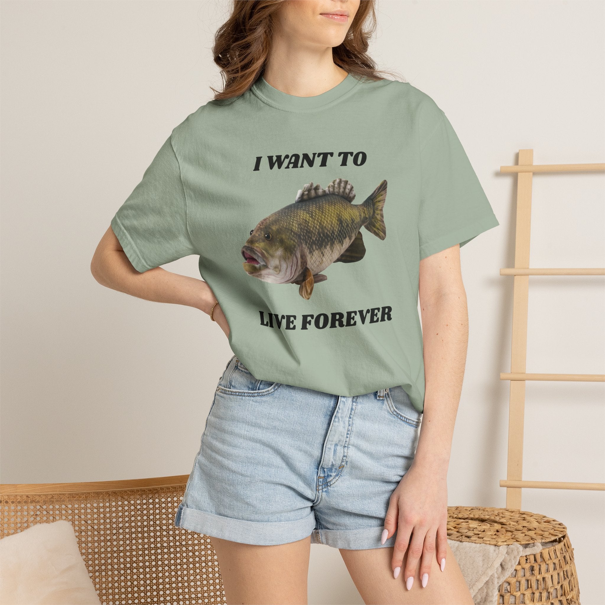 "I Want To Live Forever" Fish Shirt