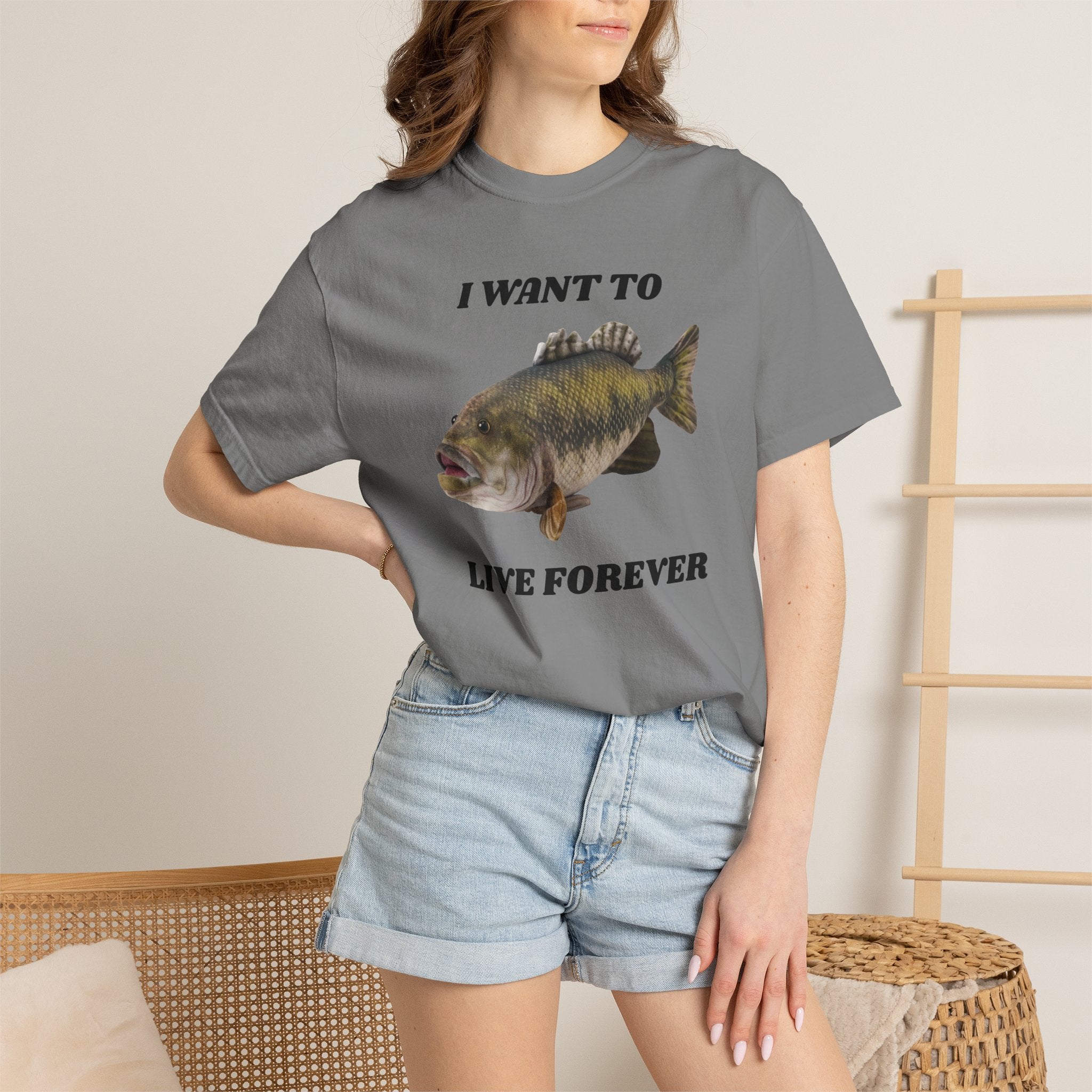 "I Want To Live Forever" Fish Shirt