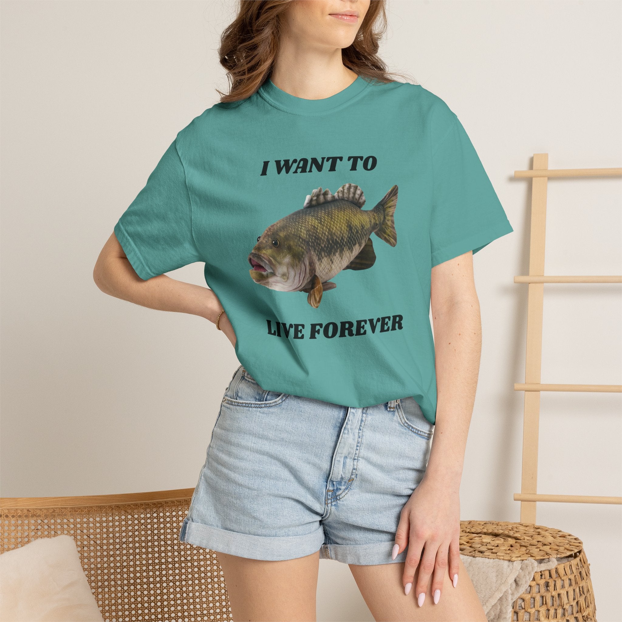 "I Want To Live Forever" Fish Shirt